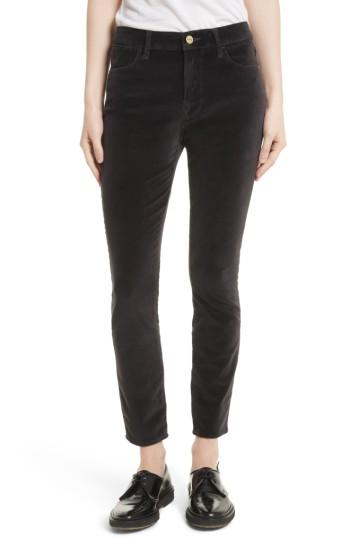 Women's Frame Velveteen High Waist Skinny Pants - Grey