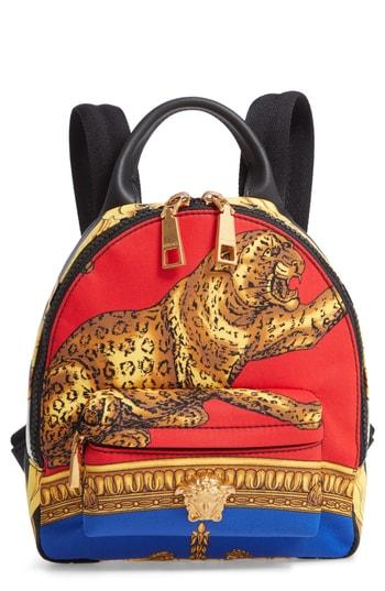 Versace Mini Palazzo Pillow Talk Nylon Backpack - Blue