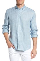 Men's Ledbury The Bohler Trim Fit Linen Sport Shirt - Blue