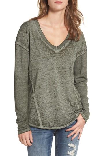 Women's Bp. Rib Mix Tee, Size - Green