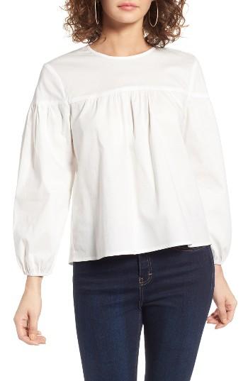 Women's Wayf Blair Poplin Swing Blouse - Ivory
