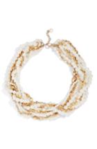 Women's Baublebar Maxine Faux Pearl & Chain Collar Necklace