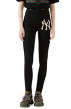 Women's Gucci Ny Patch Skinny Jeans - Black