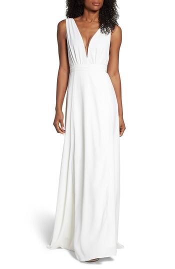 Women's Joanna August Plunging Wrap Dress - White