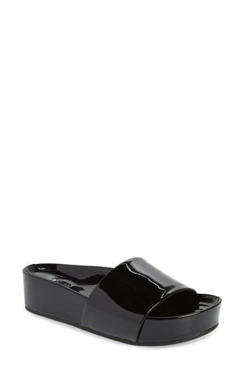 Women's Jane And The Shoe Kamila Platform Sport Slide M - Black