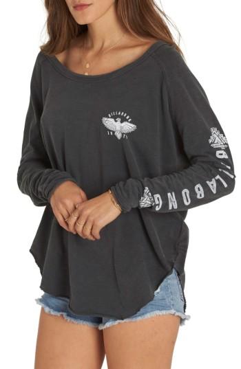 Women's Billabong Thunder In The Sky Graphic Tee - Black