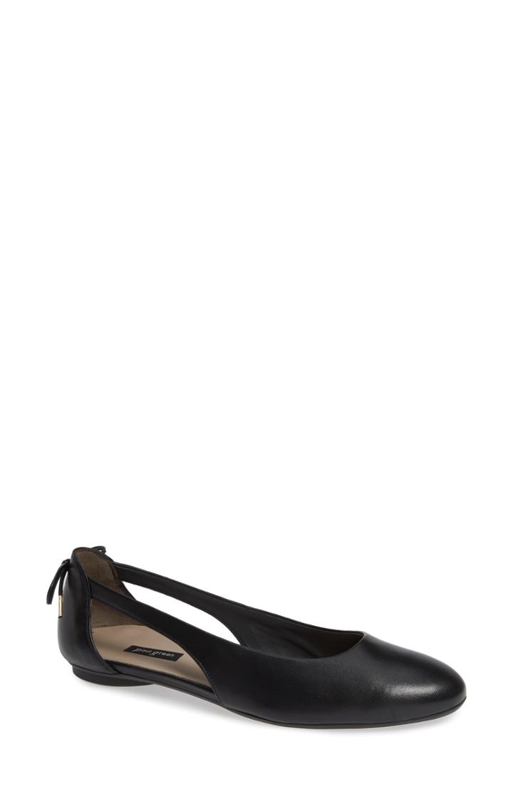 Women's Paul Green Maureen Cutout Flat .5us/ 3uk - Black