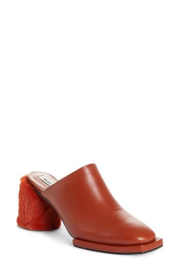 Women's Reike Nen Faux Fur Block Heel Mule Us / 36eu - Brown