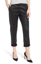 Women's Ag Caden Crop Faux Leather Trousers - Black