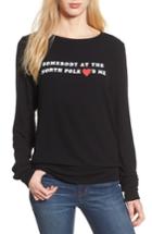 Women's Wildfox North Pole Sweatshirt, Size - Black