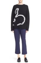 Women's Grey Jason Wu Intarsia Bunny Wool Blend Sweater