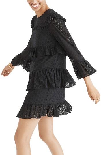 Women's Madewell Waterlily Ruffle Eyelet Dress