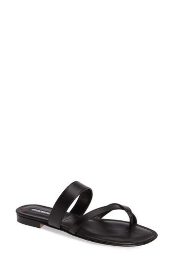Women's Manolo Blahnik Slide Sandal .5us / 39.5eu - Black