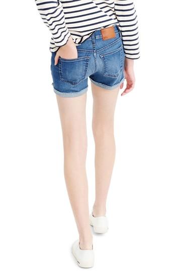 Women's J.crew Midrise Denim Shorts - Blue
