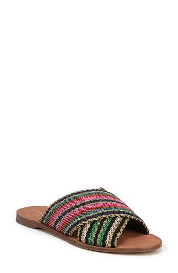Women's Diane Von Furstenberg Cindi Woven Slide Sandal M - Black