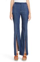 Women's Chloe Contrast Stitch Split Hem Flare Jeans