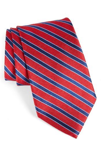 Men's Nordstrom Men's Shop Marvelous Stripe Silk Tie, Size X-long - Red