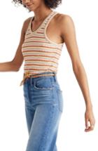 Women's Madewell Ribbed U-neck Tank Top, Size - Orange