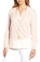 Women's Michael Michael Kors Tie Neck Cotton Top
