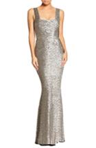 Women's Dress The Population Raven Sequin Gown - White