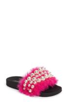 Women's Jeffrey Campbell Jova Embellished Slide M - Pink
