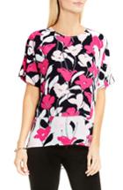 Women's Vince Camuto Flower Wave Overlay Blouse