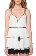 Women's Willow & Clay Embroidered Tank - Ivory
