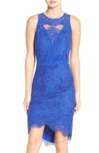 Women's Adelyn Rae Lace High/low Sheath Dress - Blue