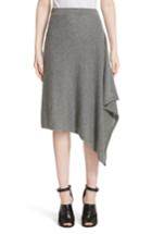 Women's Michael Kors Cashmere Handkerchief Hem Skirt - Grey