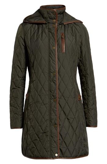 Women's Lauren Ralph Lauren Quilted Jacket, Size - Green