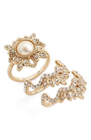 Women's Marchesa Set Of 3 Stacking Rings