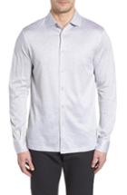 Men's Bugatchi Regular Fit Silk Blend Sport Shirt - Black