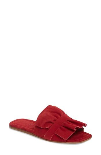 Women's Agl Ruched Slide Sandal .5us / 37.5eu - Red