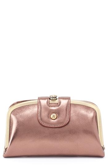 Women's Hobo Halo Calfskin Leather Wallet - Red