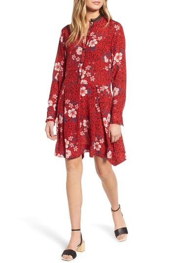 Women's Zadig & Voltaire Ruti Pensee Double Floral Silk Dress - Red