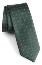 Men's The Tie Bar Bond Geos Silk Skinny Tie, Size - Green