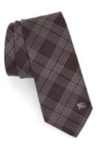 Men's Burberry Manston Graphic Line Check Silk Tie, Size - Burgundy