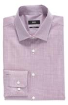 Men's Boss Sharp Fit Check Dress Shirt .5 - R - Red