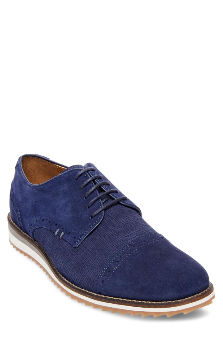 Men's Steve Madden Flyte Cap Toe Derby .5 M - Blue