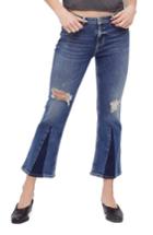 Women's Free People Colorblock Crop Jeans - Blue