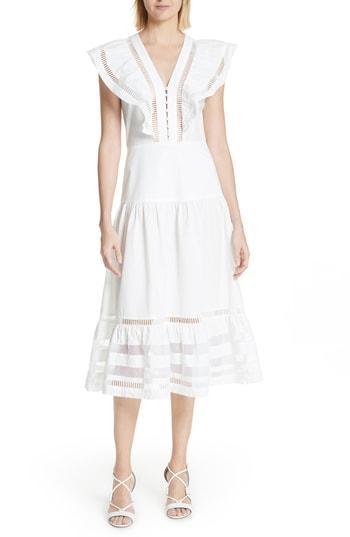 Women's Sea Capri Ladder Stitch Trim Midi Dress - Ivory