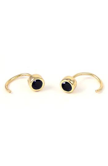Women's Kris Nations Tiny Stone Hoop Earrings