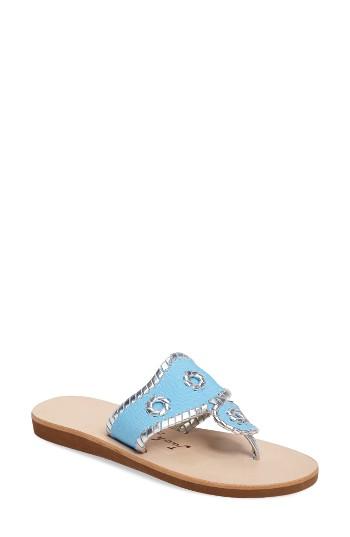 Women's Jack Rogers Boating Jacks Thong Sandal M - Blue