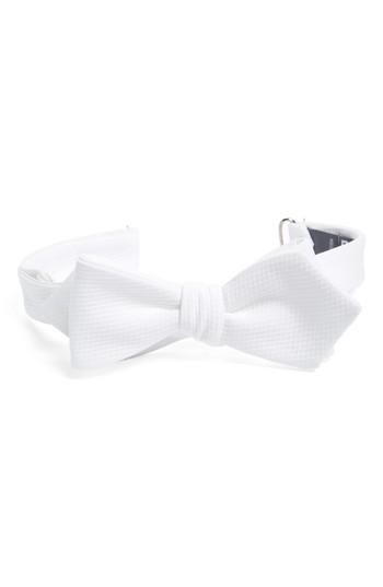 Men's Bonobos Pique Cotton Bow Tie, Size - White