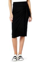 Women's Michael Stars Faux Wrap Skirt - Black