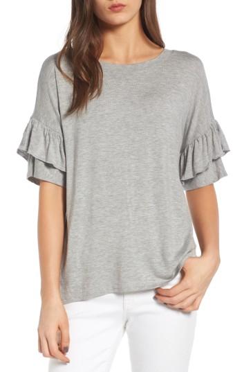 Women's Chelsea28 Ruffle Sleeve Tee - Grey