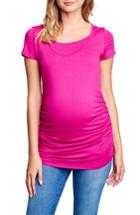 Women's Maternal America Ruched Maternity/nursing Tee - Pink