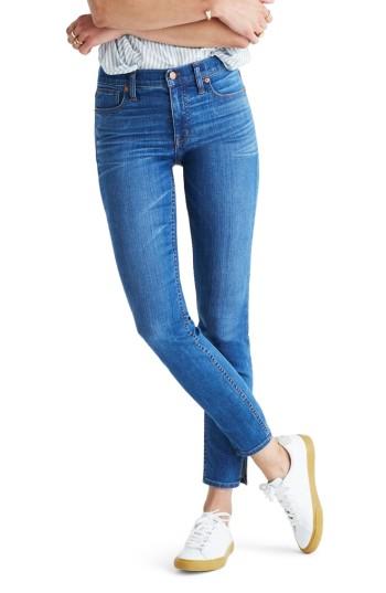Women's Madewell 9-inch High-rise Skinny Jeans: Side-slit Edition - Blue