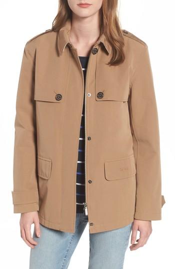Women's Barbour Glenroths Waterproof Jacket Us / 14 Uk - Beige