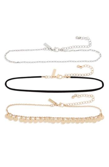 Women's Topshop 3-pack Choker Necklaces